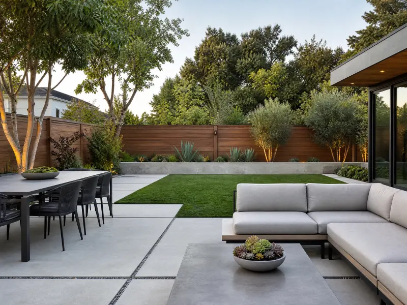 Modern AI backyard design idea