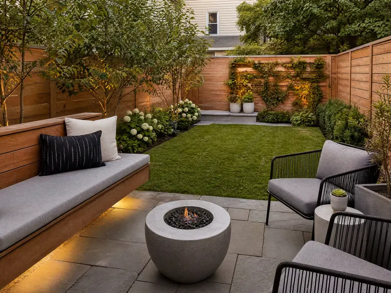 AI design idea for a small backyard