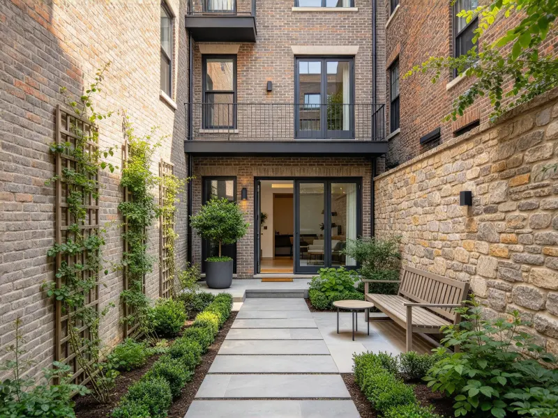 Small courtyard design created with AI