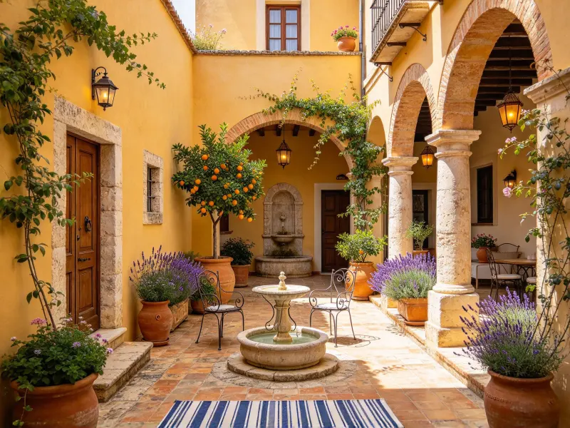 AI Courtyard Design review by garden owner - after generation