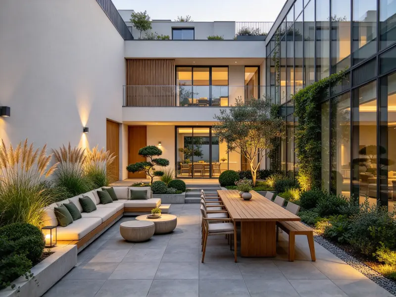 AI Courtyard Design review by renovation client - after generation