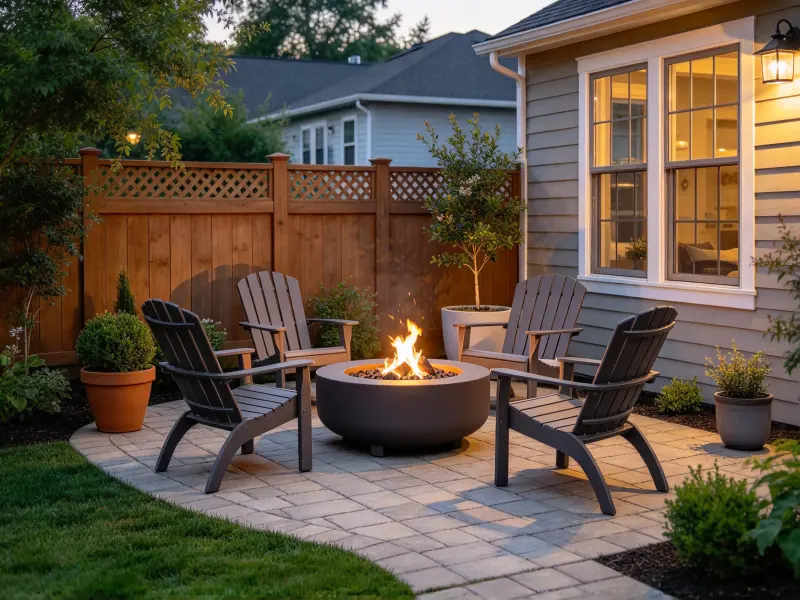 Small outdoor fire pit design idea