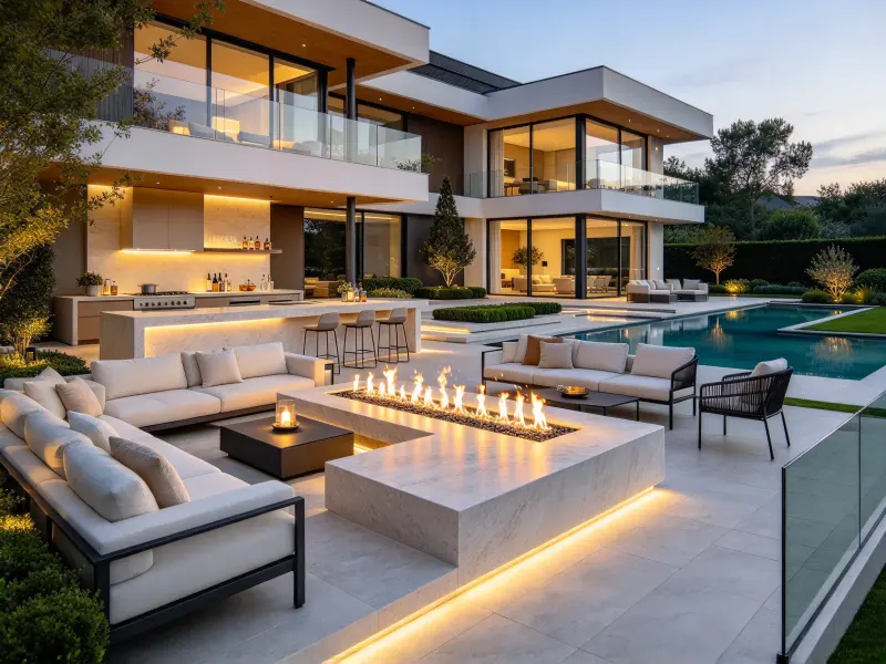 AI fire pit design review by landscape contractor - After generation