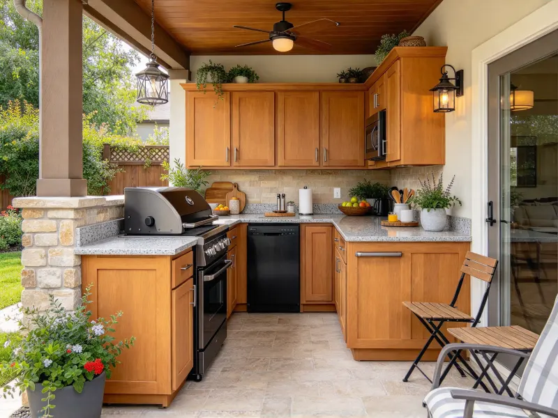 Small patio kitchen design idea