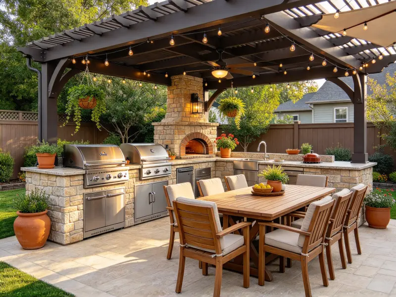AI outdoor kitchen design review by home renovation contractor - after generation