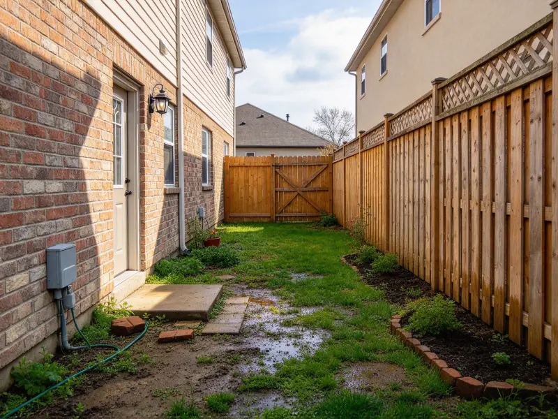 AI Side Yard Design Review by Garden Designer - Before Generation