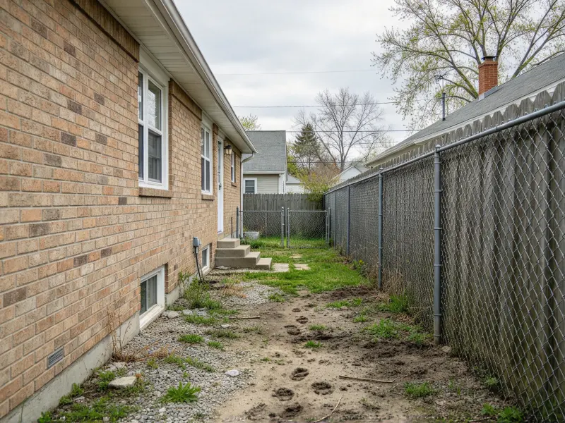 AI Side Yard Design Review by Homeowner - Before Generation