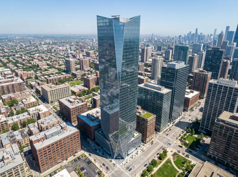 Skyscraper Visualization in a real site context