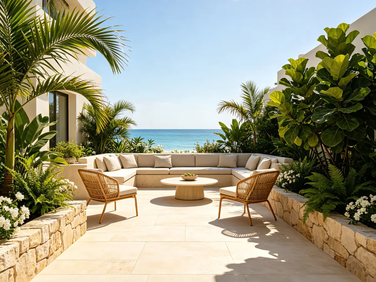 Garden concept created from a photo with AI landscape design