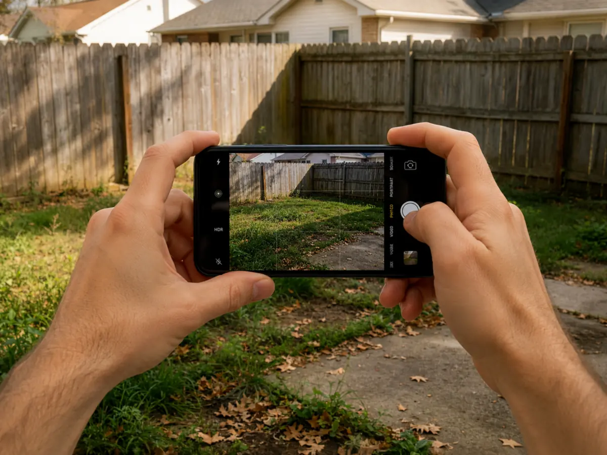 Clear outdoor-space photo prepared for AI landscape design