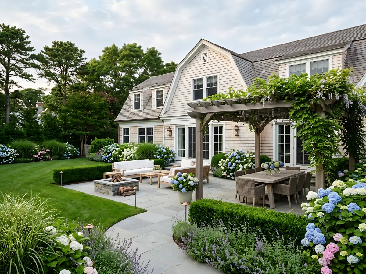 Photorealistic garden design example featured in this guide