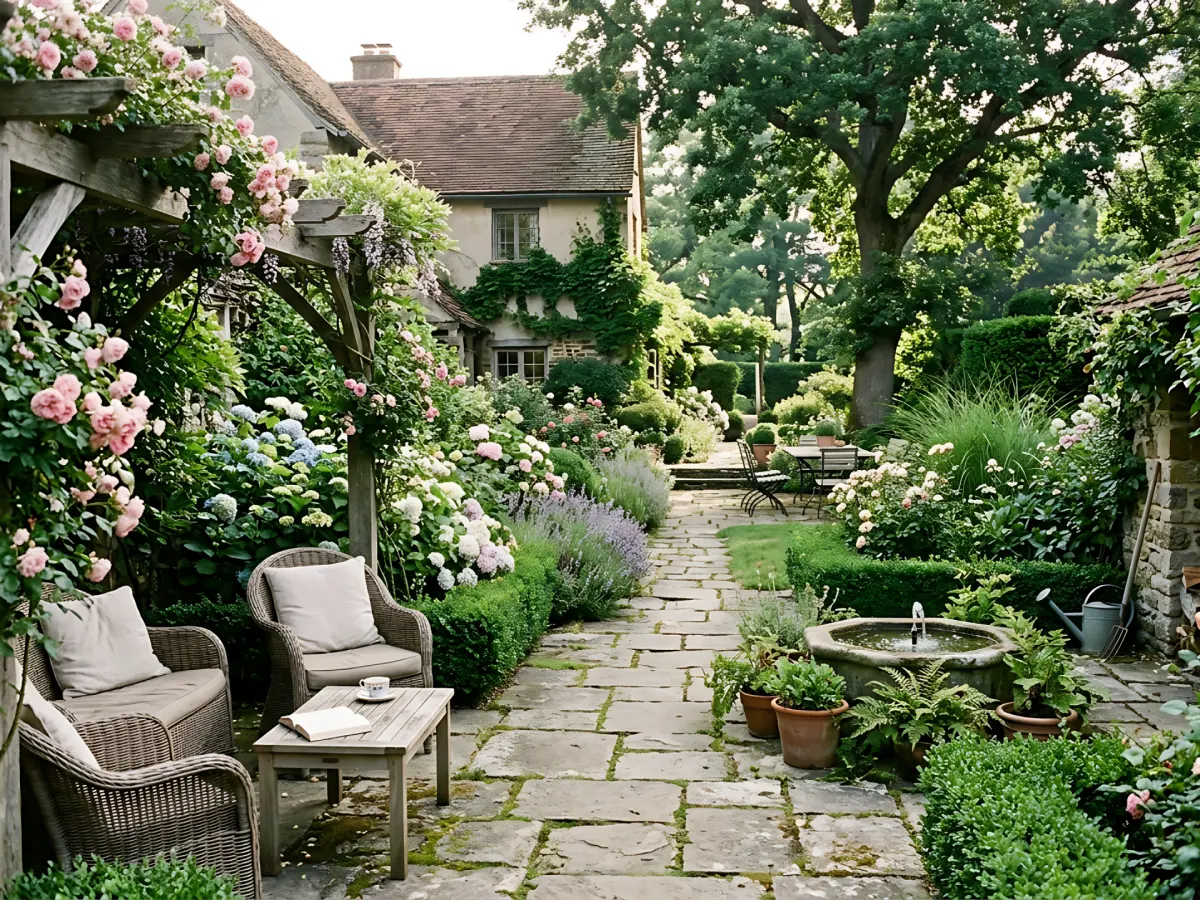 Homeowner researching a free garden planner online