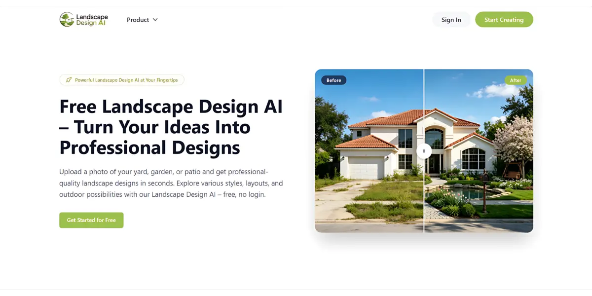Landscape Design AI generated garden design example