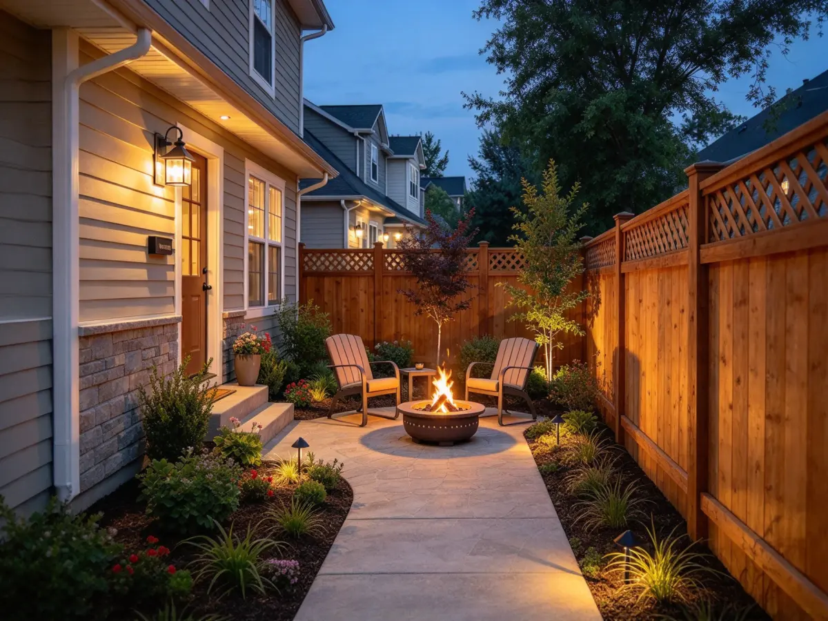 Small backyard fire pit ideas with compact seating