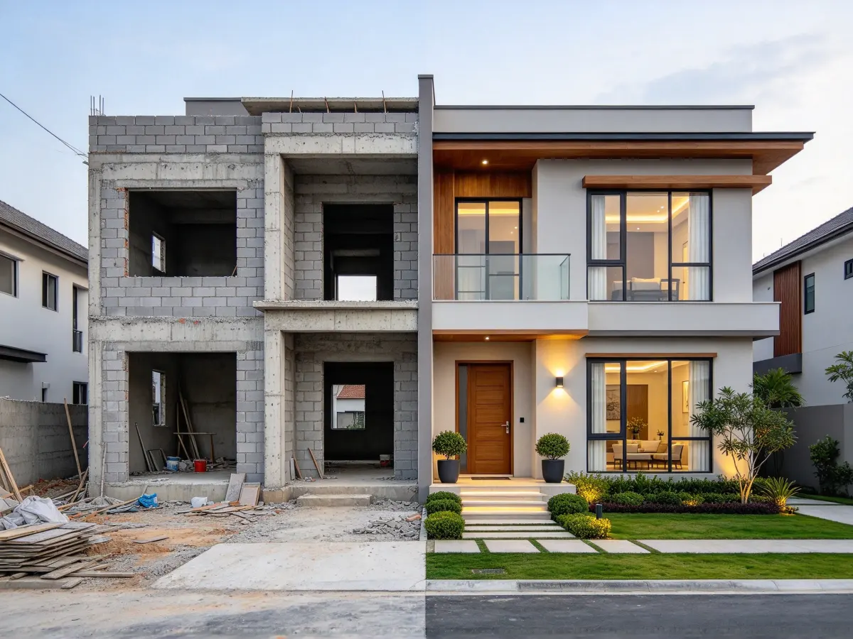 Improving the front yard and outdoor landscape of an old house