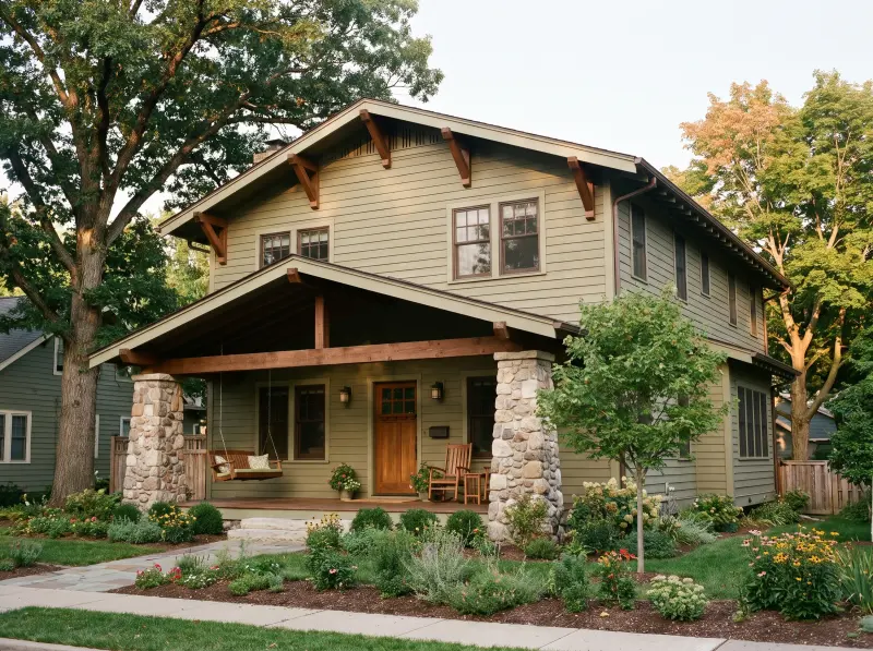 Brick house exterior remodel concept
