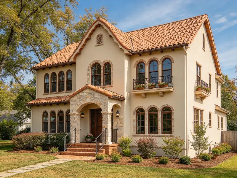 Mediterranean exterior home remodel concept