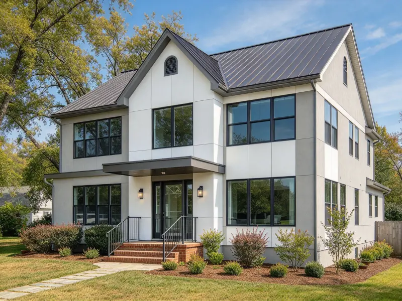 Modern exterior home remodel concept
