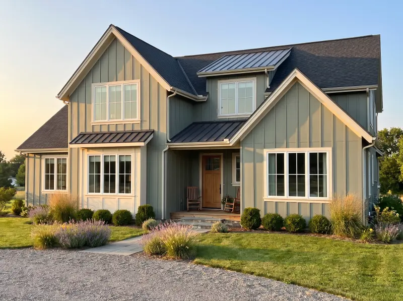 Refreshed ranch-style home exterior concept