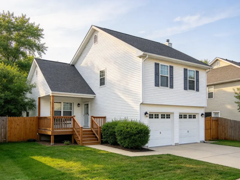 Home exterior before the home improvement remodel concept