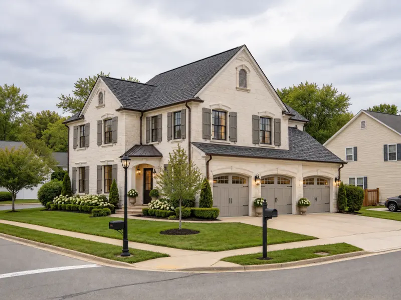 Exterior home remodel concept reviewed by a homeowner