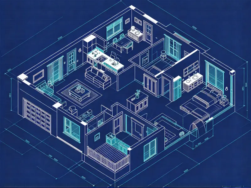Blueprint 3D floor plan rendering style
