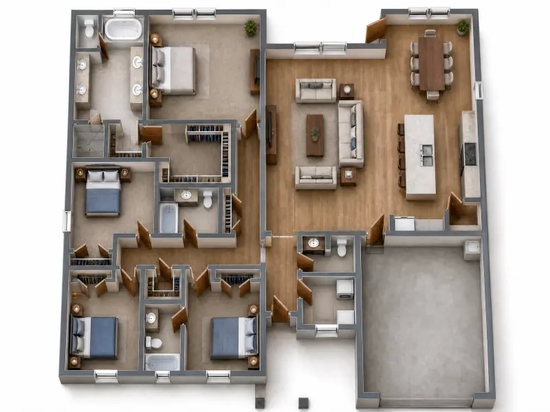 Floor plan to 3D review by a residential design consultant