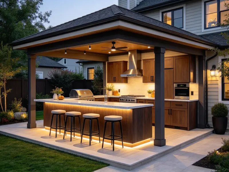 Covered Outdoor Kitchen