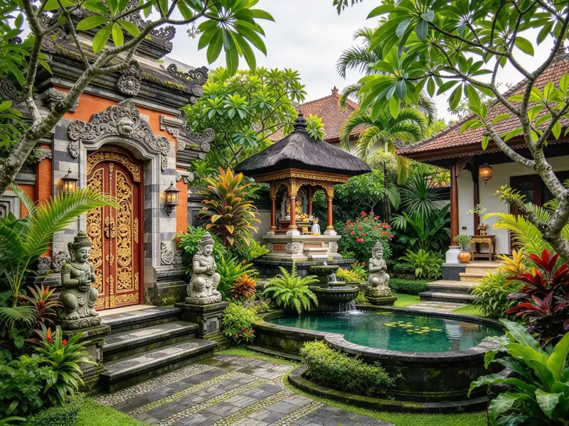 Balinese Garden illustrative garden concept