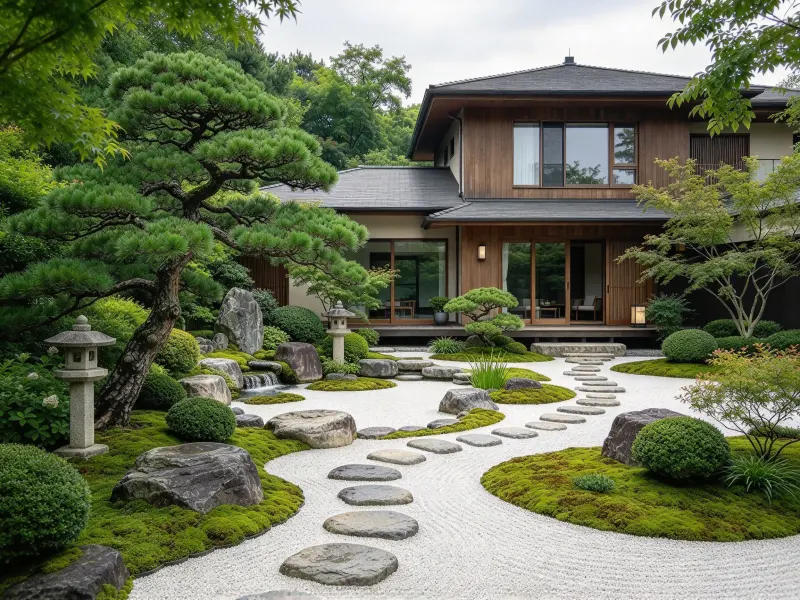 Japanese Garden illustrative garden concept