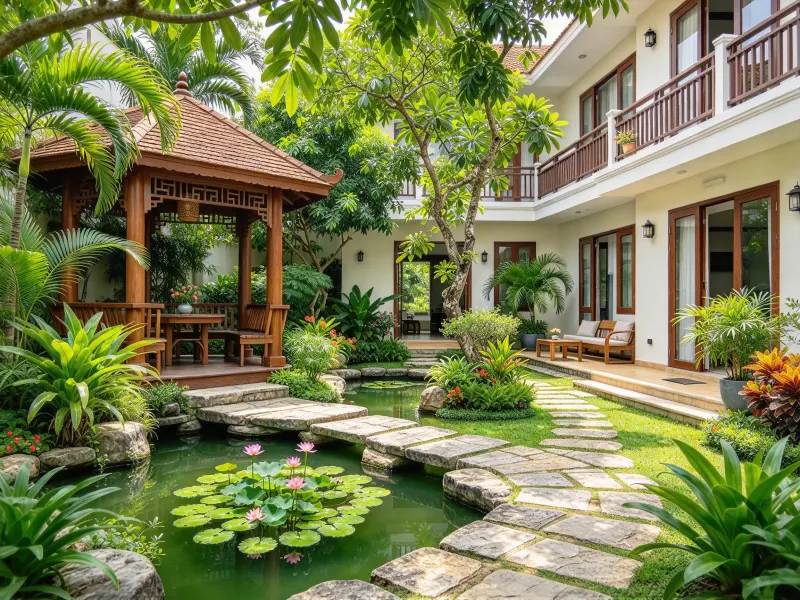 Vietnamese Garden illustrative garden concept